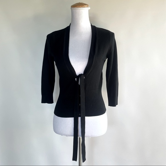 White House Black Market Sweaters - White House Black Market Tie Front Cardigan - sz XS